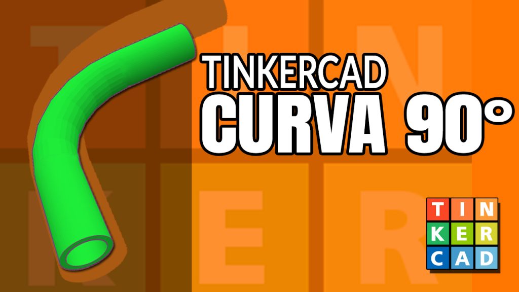 Curva a 90 grados hueca creada en Tinkercad tutorial - Random Maker