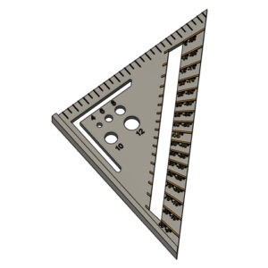 STL Diseño Escuadra carpintero Tipo T (sobre relieve - dos colores)