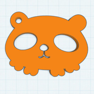 STL Diseño Llavero Defensa Personal Oso Chill