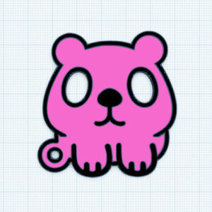 STL Diseño Llavero Oso Rosa Chill