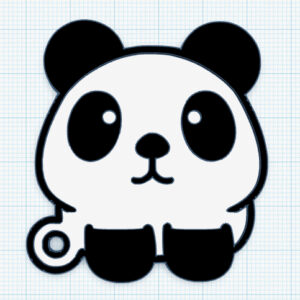STL Diseño Llavero Oso Panda